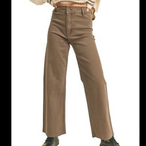 Wide Leg Brown Pants